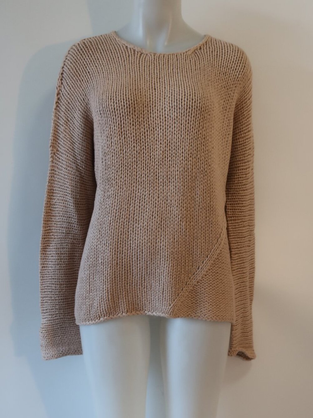 NWT Womens Donna Karan Black Label Buff (Item-14) Silk Cashmere Sweater S